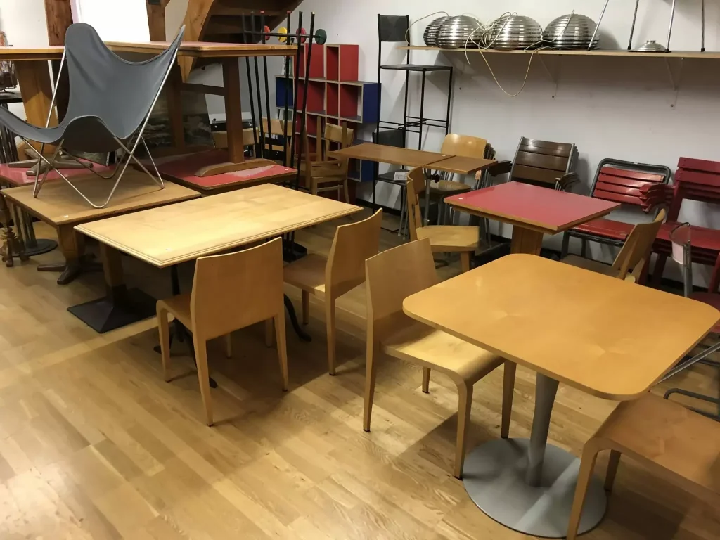 hannibal shop interior showroom chairs and tables