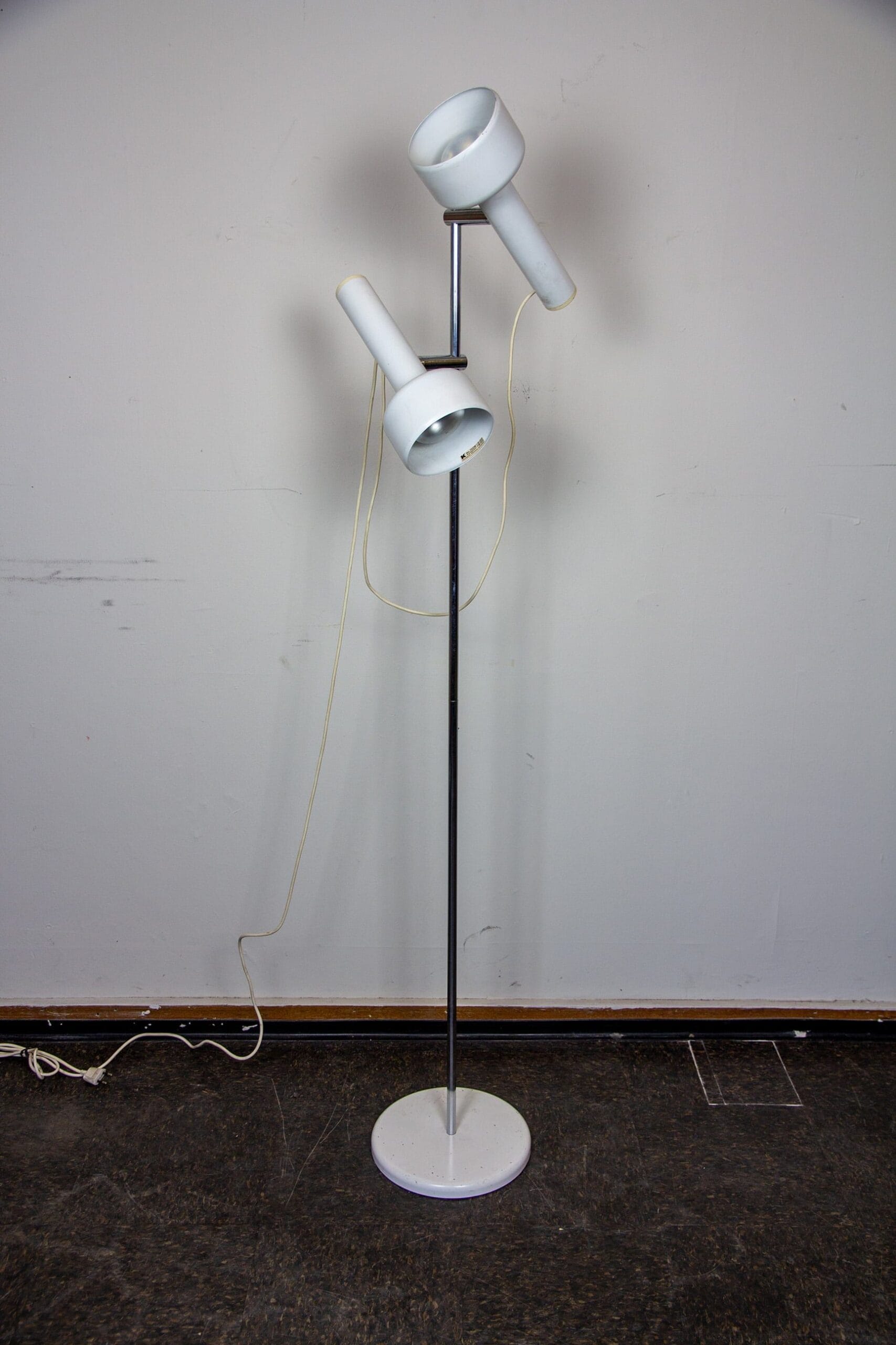 Stehleuchte mit 2 Spots Weiss